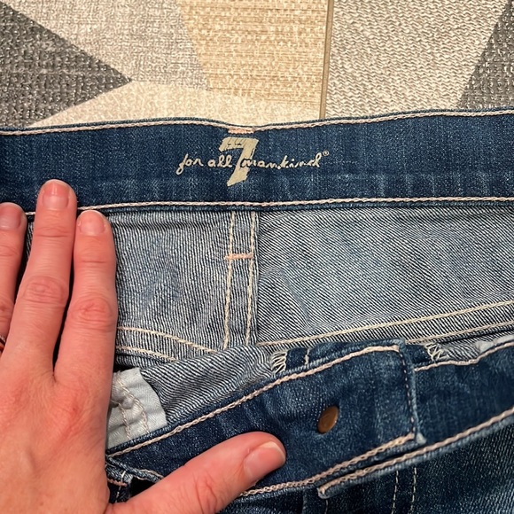 7FAM Jean shorts size 26. Like new! - Picture 2 of 9